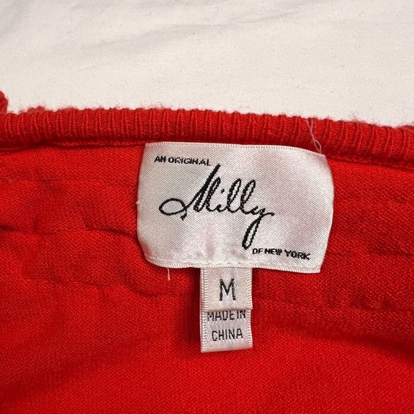 Milly Of New York Women's Button Down Red Cardigan Size M A03 - Picture 3 of 6